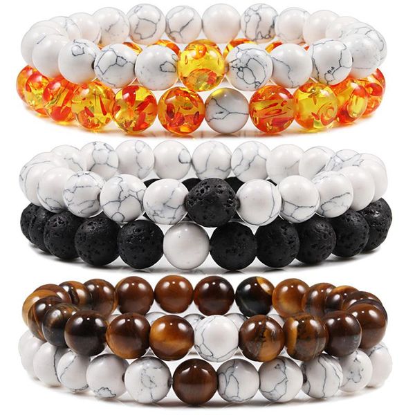 beaded, strands 2pcs/set stone bracelet couple distance 8mm bead paired turquoises bracelets&bangles lover jewelry friendship gift for men/w, Black
beaded, strands 2pcs/set stone bracelet couple distance 8mm bead paired turquoises bracelets&bangles lover jewelry friendship gift for men/w, Black