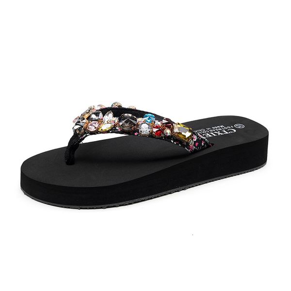 slippers women's wear fashion summer flip flop thick bottom anti slip slope heel beach sandals single shoes vhzc, Black
slippers women's wear fashion summer flip flop thick bottom anti slip slope heel beach sandals single shoes vhzc, Black