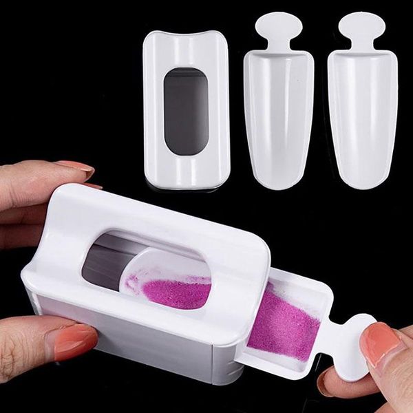 nail art equipment 1 set manicure powder recycling storage box double layer french portable infiltration container tool, Silver
nail art equipment 1 set manicure powder recycling storage box double layer french portable infiltration container tool, Silver