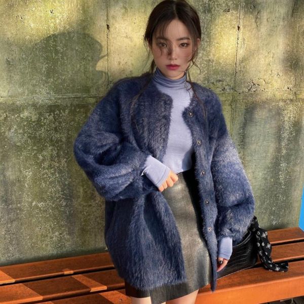women waterproof mink sweater coat lantern sleeve button up knitted cardigan jacket outerwear women's jackets, Black;brown
women waterproof mink sweater coat lantern sleeve button up knitted cardigan jacket outerwear women's jackets, Black;brown