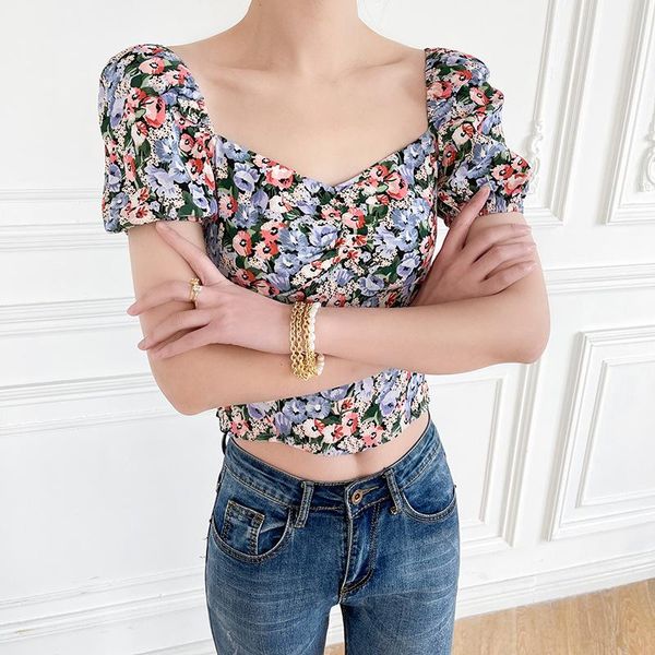 women's blouses & shirts women shirt 2021 spring and summer style ladies flower print blouse short, White
women's blouses & shirts women shirt 2021 spring and summer style ladies flower print blouse short, White