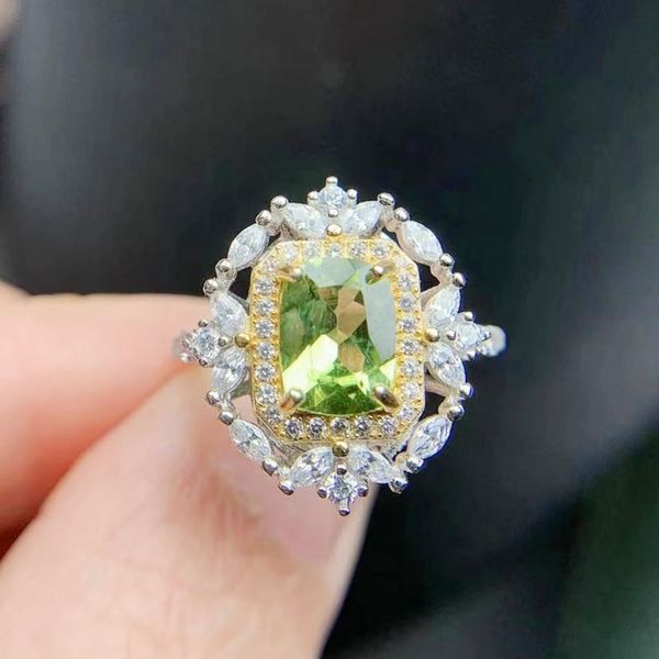cluster rings natural real green peridot rectangle luxury ring per jewelry 925 sterling silver 6*8mm 1.7ct gemstone fine t214143, Golden;silver
cluster rings natural real green peridot rectangle luxury ring per jewelry 925 sterling silver 6*8mm 1.7ct gemstone fine t214143, Golden;silver