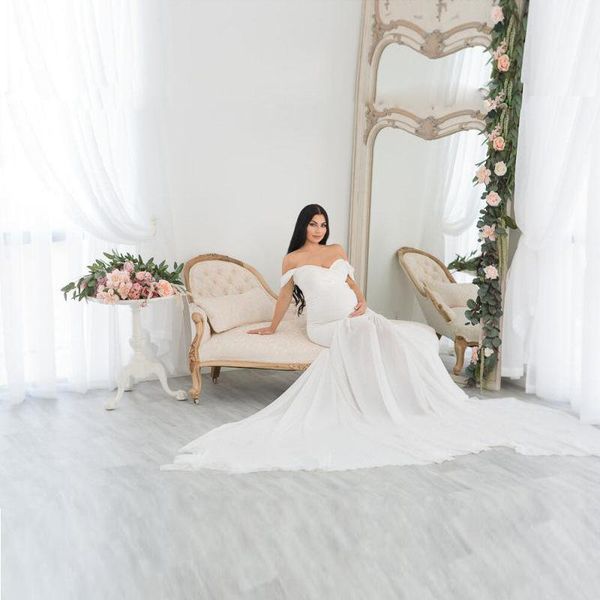 maternity dresses pregnant dress pography props shooting po pregnancy clothes cotton doll collar, White
maternity dresses pregnant dress pography props shooting po pregnancy clothes cotton doll collar, White