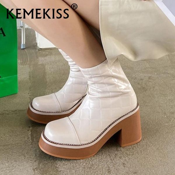 boots kemekiss size 33-40 real leather ankle for women shoes chunky high heels platform winter party club ladies footwear, Black
boots kemekiss size 33-40 real leather ankle for women shoes chunky high heels platform winter party club ladies footwear, Black