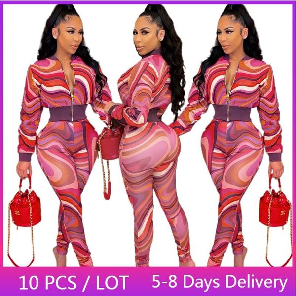 women's two piece pants wholesale skinny pink tracksuit women fitness fall clothes casual 2 sets outfits jacket and printed leggings se, White
women's two piece pants wholesale skinny pink tracksuit women fitness fall clothes casual 2 sets outfits jacket and printed leggings se, White