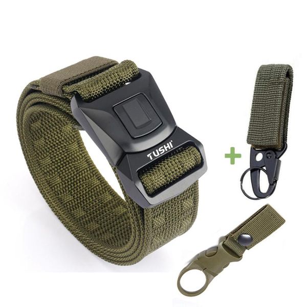 belts men jeans belt alloy pluggable buckle quick release real nylon durable thick tactical designer 125cm adjustable straps, Black;brown
belts men jeans belt alloy pluggable buckle quick release real nylon durable thick tactical designer 125cm adjustable straps, Black;brown