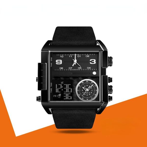 wristwatches time beauty fashion trendy men's square large dial domineering three-display quartz watch trend, Slivery;brown
wristwatches time beauty fashion trendy men's square large dial domineering three-display quartz watch trend, Slivery;brown