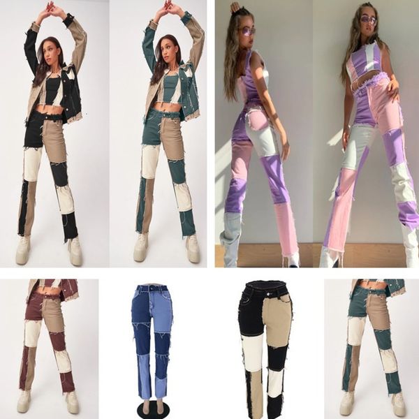 women's jeans women summer new trend splicing high waist tight buttock straight tube pants ylnz, Blue
women's jeans women summer new trend splicing high waist tight buttock straight tube pants ylnz, Blue