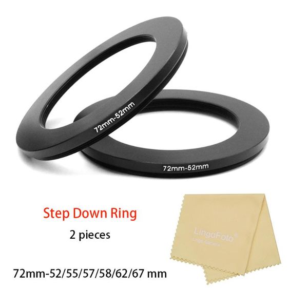 lens adapters & mounts 2-pieces metal step down ring filter adapter , 72-52 /55 /57 /58 /62 /67mm with a cleaning cloth
lens adapters & mounts 2-pieces metal step down ring filter adapter , 72-52 /55 /57 /58 /62 /67mm with a cleaning cloth
