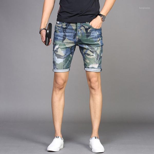 men's jeans men ripped denim shorts camouflage summer thin stretch straight fit pants fashion streetwear knee length trousers 28-38, Blue
men's jeans men ripped denim shorts camouflage summer thin stretch straight fit pants fashion streetwear knee length trousers 28-38, Blue