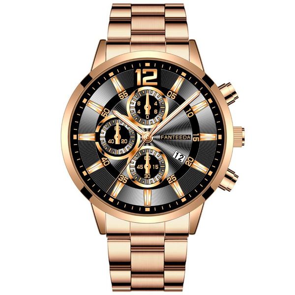 wristwatches men's watches fashion rose gold watch three eyes decorate stainless steel calendar water resistant clock gift woman quartz, Slivery;brown
wristwatches men's watches fashion rose gold watch three eyes decorate stainless steel calendar water resistant clock gift woman quartz, Slivery;brown