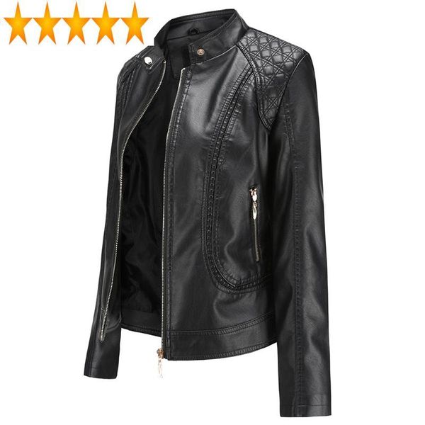 women's leather & faux motorcycle 2021 short pu jacket women spring autumn biker coat jackets b536 kj3068, Black
women's leather & faux motorcycle 2021 short pu jacket women spring autumn biker coat jackets b536 kj3068, Black