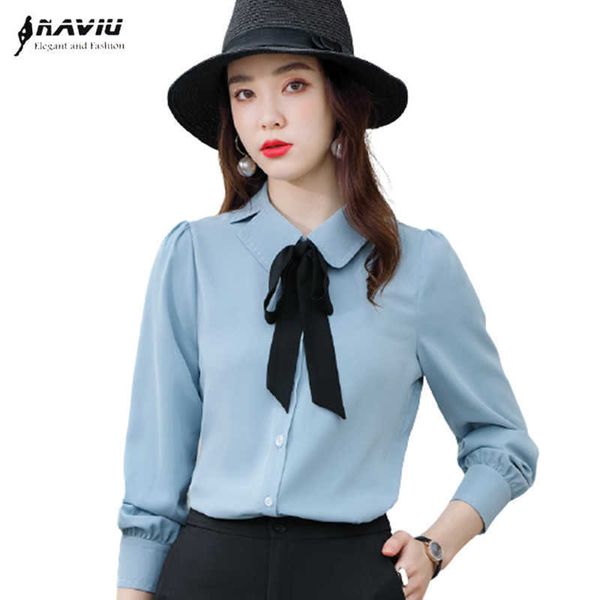 bow chiffon shirt women summer fashion elegant formal long sleeve blouses office ladies temperament work 210604, White
bow chiffon shirt women summer fashion elegant formal long sleeve blouses office ladies temperament work 210604, White
