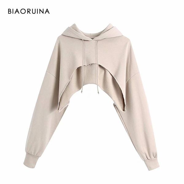 women's light khaki street style short hoodies burrs hem female casual hooded sweatshirt girls fashion active wear & sweatshirts, Black
women's light khaki street style short hoodies burrs hem female casual hooded sweatshirt girls fashion active wear & sweatshirts, Black