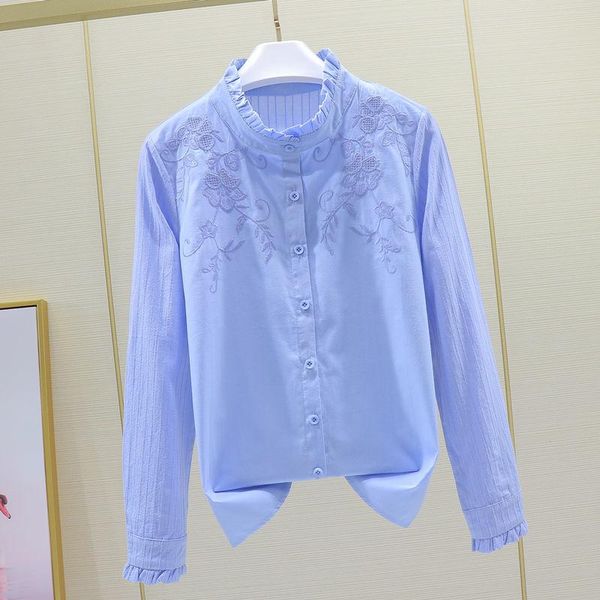 women's blouses & shirts 100% cotton embroidery solid women white summer long-sleeved casual all match female outwear coats
women's blouses & shirts 100% cotton embroidery solid women white summer long-sleeved casual all match female outwear coats