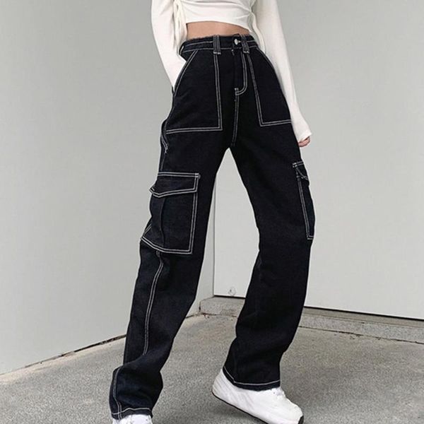 women's jeans denim pants straight casual trendy patchwork multi pockets cargo, Blue
women's jeans denim pants straight casual trendy patchwork multi pockets cargo, Blue