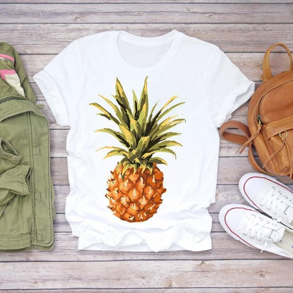 summer pineapple printing beach women t shirts cute fruit camisas graphic female tee, White
summer pineapple printing beach women t shirts cute fruit camisas graphic female tee, White