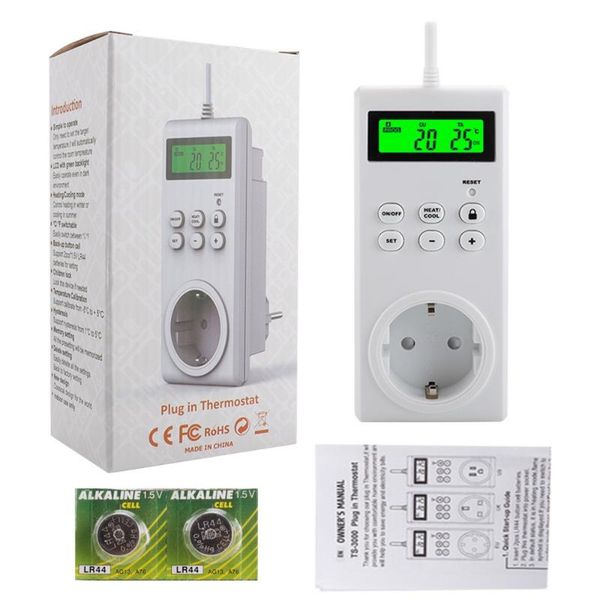 smart power plugs digital electric thermostat regulator temperature controller socket outlet timer heatprograms clock backlight heating cool
smart power plugs digital electric thermostat regulator temperature controller socket outlet timer heatprograms clock backlight heating cool