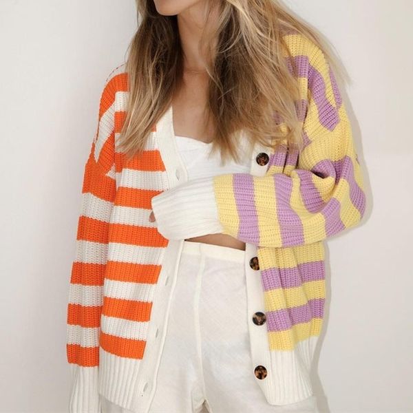 women's jackets female casual striped print mesh cardigans single breasted loose sleeve long female vintage jumpers winter sweater ulzu, Black;brown
women's jackets female casual striped print mesh cardigans single breasted loose sleeve long female vintage jumpers winter sweater ulzu, Black;brown