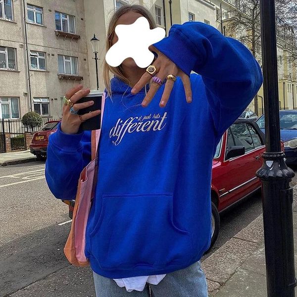 women's hoodies & sweatshirts 2021 ins women oversize hoodie in cobalt korean fashion loose embroider y2k streetwear vintage clothes, Black
women's hoodies & sweatshirts 2021 ins women oversize hoodie in cobalt korean fashion loose embroider y2k streetwear vintage clothes, Black