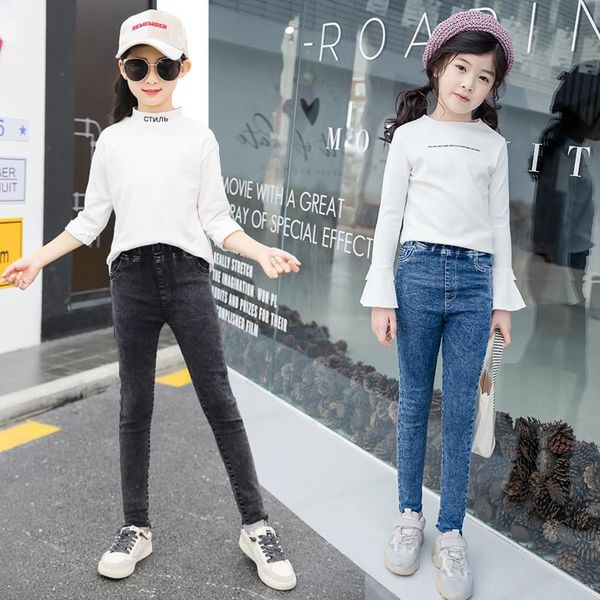 fashion girls jeans children's elastic simple pants spring autumn kids slim denim trousers 4-13y teenager skinny, Blue
fashion girls jeans children's elastic simple pants spring autumn kids slim denim trousers 4-13y teenager skinny, Blue