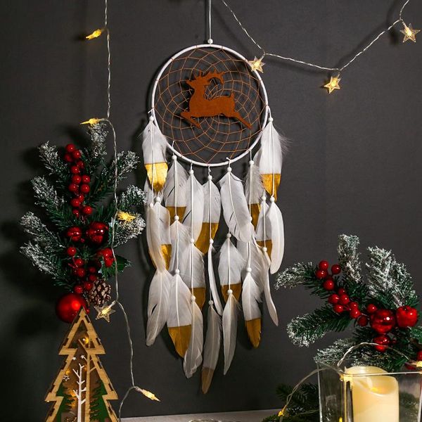 dream catcher decoration christmas elk handwoven gold feather tassel dress wall hanging wind chime decorative objects & figurines
dream catcher decoration christmas elk handwoven gold feather tassel dress wall hanging wind chime decorative objects & figurines