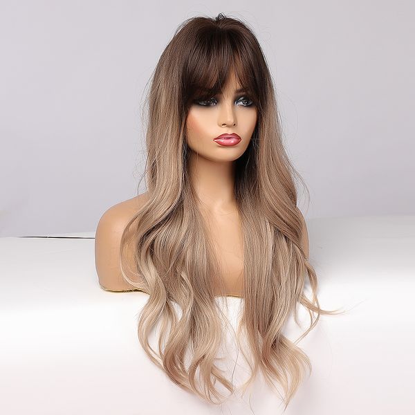 costume accessories easihair brown ombre wavy long synthetic wigs for women wigs with bangs natural hair wigs heat resistant cosplay, Silver
costume accessories easihair brown ombre wavy long synthetic wigs for women wigs with bangs natural hair wigs heat resistant cosplay, Silver