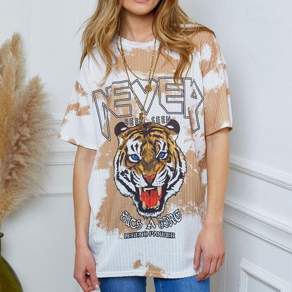 women's t-shirt khaki tie dye tiger graphic tees women loose o neck short sleeve tshirt 2021 fashion summer casual t-shirts chic, White
women's t-shirt khaki tie dye tiger graphic tees women loose o neck short sleeve tshirt 2021 fashion summer casual t-shirts chic, White