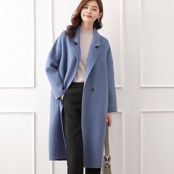 women's wool & blends autumn and winter cashmere overcoat double face fluffy tweed jacket medium length warm thick korean loose tempera, Black
women's wool & blends autumn and winter cashmere overcoat double face fluffy tweed jacket medium length warm thick korean loose tempera, Black