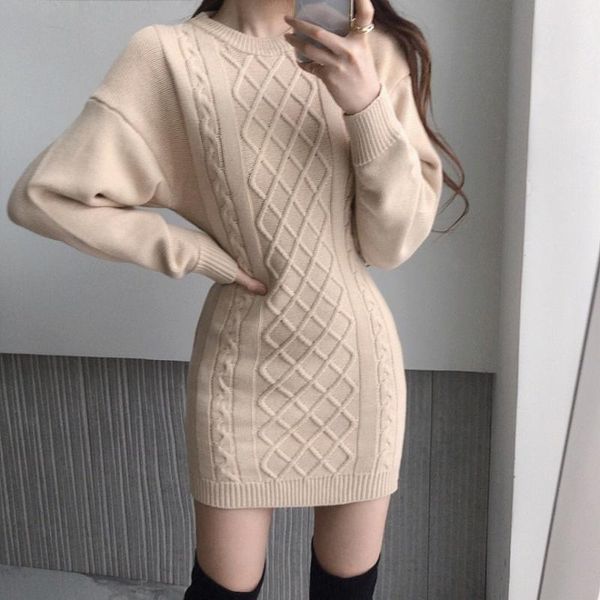casual dresses korean ins autumn winter temperament round neck sweater dress bodycon open back slim wrap hip knitted women chic thick, Black;gray
casual dresses korean ins autumn winter temperament round neck sweater dress bodycon open back slim wrap hip knitted women chic thick, Black;gray
