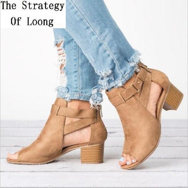summer casual plus size fish mouth toe ankle wrap women sandals zip thick med heels antiskid sole shoes, Black
summer casual plus size fish mouth toe ankle wrap women sandals zip thick med heels antiskid sole shoes, Black
