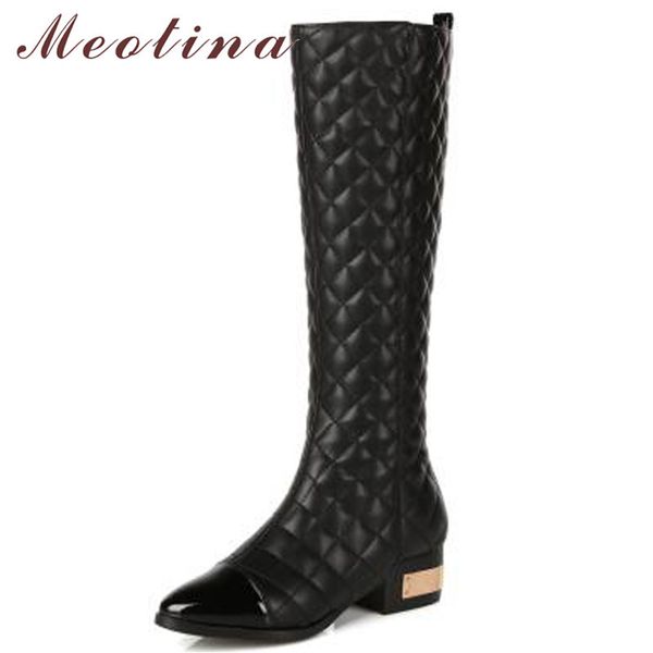 winter knee high boots women natural genuine leather chunky heel long zipper pointed toe shoes ladies autumn 33-43 210517, Black
winter knee high boots women natural genuine leather chunky heel long zipper pointed toe shoes ladies autumn 33-43 210517, Black