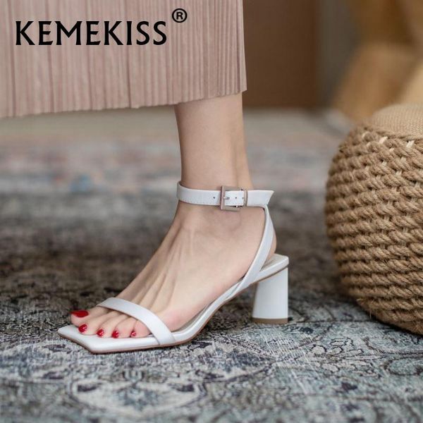 dress shoes kemekiss size 33-40 women real leather sandals square toe buckle strap solid color summer fashion casual ladies footwear, Black
dress shoes kemekiss size 33-40 women real leather sandals square toe buckle strap solid color summer fashion casual ladies footwear, Black