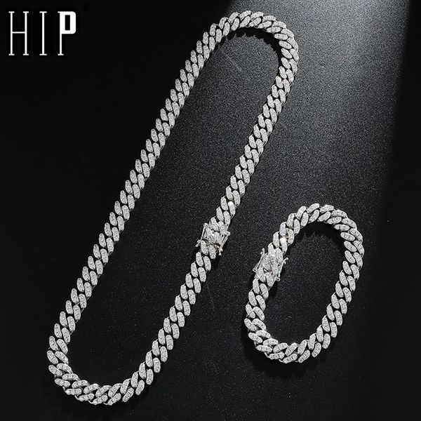 hip hop 10mm aaa cz bling iced out cubic zirconia bracelet necklace geometric stone tennis cuban chain bracelets men jewelry x0509, Black
hip hop 10mm aaa cz bling iced out cubic zirconia bracelet necklace geometric stone tennis cuban chain bracelets men jewelry x0509, Black