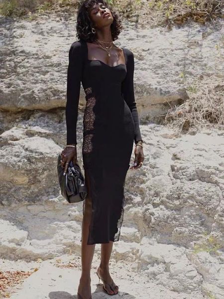 casual dresses autumn vintage runway designers dress 2021 strapless long sleeve lace patchwork knitted sweater for women, Black;gray
casual dresses autumn vintage runway designers dress 2021 strapless long sleeve lace patchwork knitted sweater for women, Black;gray