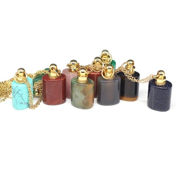 pendant necklaces natural perfume bottle stone pendants necklace crystal agates oil diffuser charms copper wire chain women jewelry, Silver
pendant necklaces natural perfume bottle stone pendants necklace crystal agates oil diffuser charms copper wire chain women jewelry, Silver