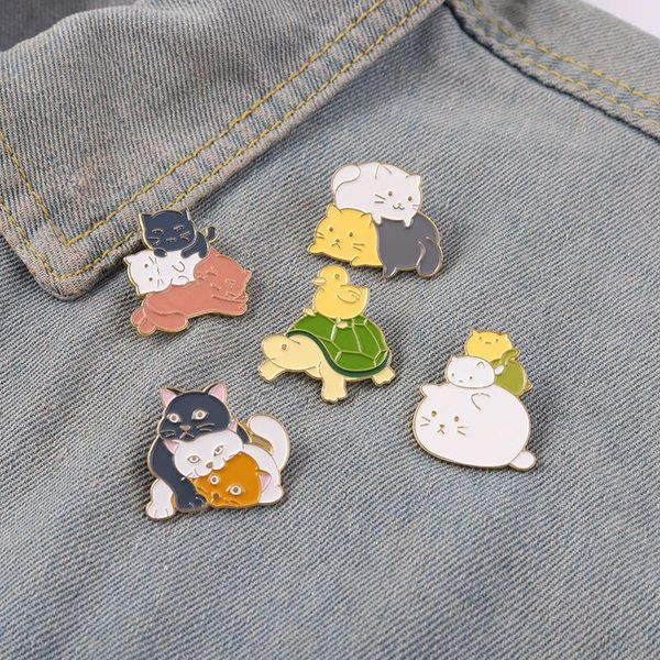 kitten stack enamel pins kawaii tortoise kittens playing stack metal brooches animal badges up gift for cat lover, Blue
kitten stack enamel pins kawaii tortoise kittens playing stack metal brooches animal badges up gift for cat lover, Blue