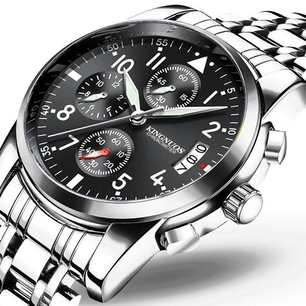 business men's watches fashion waterproof led complete calendar stainless steel strap relogio masculino male quartz wristwatches, Slivery;brown
business men's watches fashion waterproof led complete calendar stainless steel strap relogio masculino male quartz wristwatches, Slivery;brown
