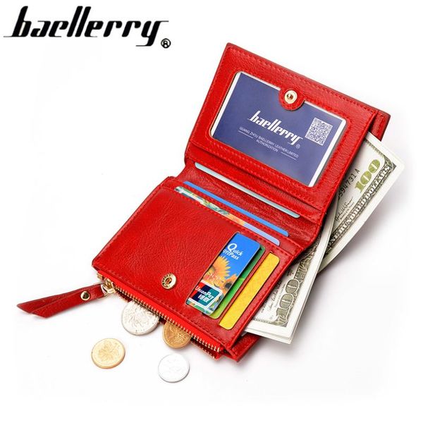 wallets women wallet small purse female slots zipper coin pocket card holder leather, Red;black
wallets women wallet small purse female slots zipper coin pocket card holder leather, Red;black