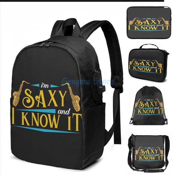 print im saxy and i know it saxophone for men women musician jazz band usb charge backpack school bags lapbag
print im saxy and i know it saxophone for men women musician jazz band usb charge backpack school bags lapbag