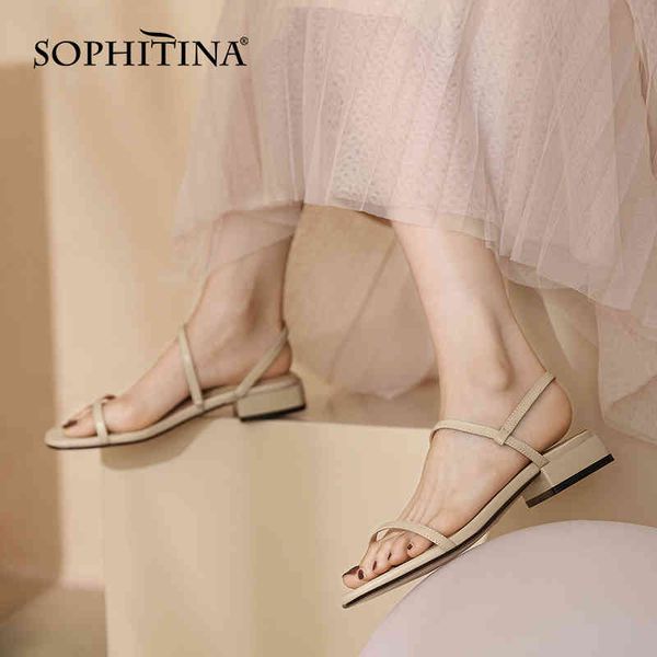 sophitina summer women's sandals narrow band classic open toe casual lady shoes solid color daily leather female shoes ao669 210513, Black
sophitina summer women's sandals narrow band classic open toe casual lady shoes solid color daily leather female shoes ao669 210513, Black