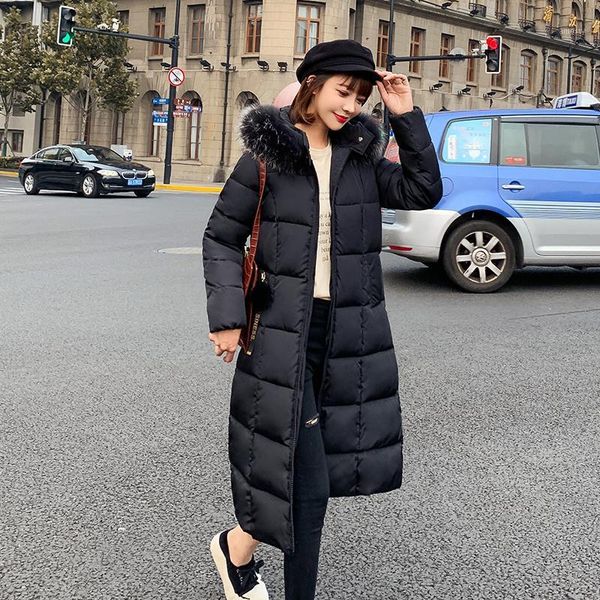 women's down & parkas 2021 winter women x-long puffer jacket cotton padded oversized slim hooded with fur collar soli casual coat outer, Black
women's down & parkas 2021 winter women x-long puffer jacket cotton padded oversized slim hooded with fur collar soli casual coat outer, Black