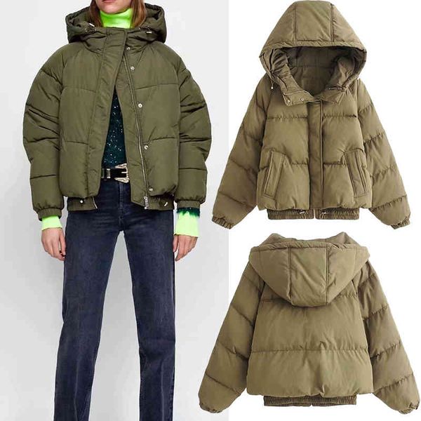 women's down & parkas fashion hooded cotton jacket winter women green jacket coat warm cropped overcoat zipper thicken parka cnnf, Black
women's down & parkas fashion hooded cotton jacket winter women green jacket coat warm cropped overcoat zipper thicken parka cnnf, Black