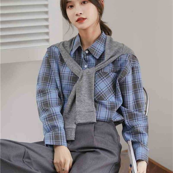 women's two piece pants 2 blue buffalo plaid long sleeve shirt women button up collar casual korean fashion clothing 8y7r, White
women's two piece pants 2 blue buffalo plaid long sleeve shirt women button up collar casual korean fashion clothing 8y7r, White