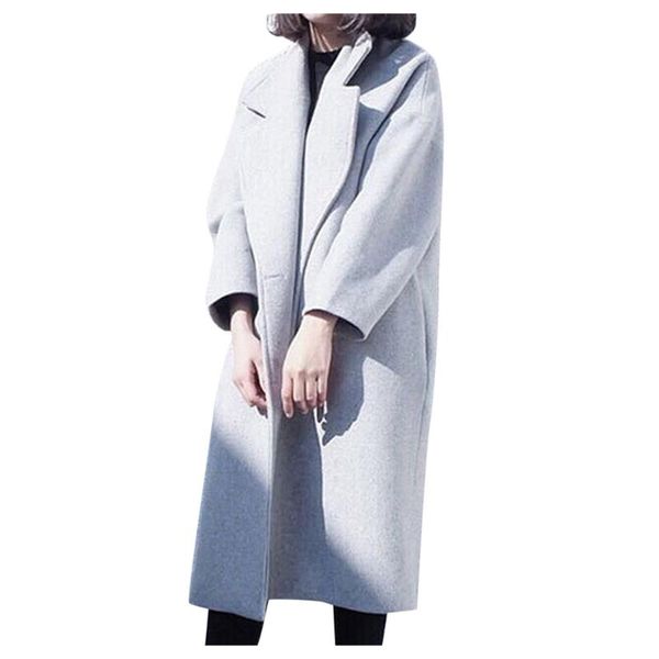 women's wool & blends jaycosin simple ladies solid color long-sleeved one button woolen coat business casual loose jacket lapel large s, Black
women's wool & blends jaycosin simple ladies solid color long-sleeved one button woolen coat business casual loose jacket lapel large s, Black