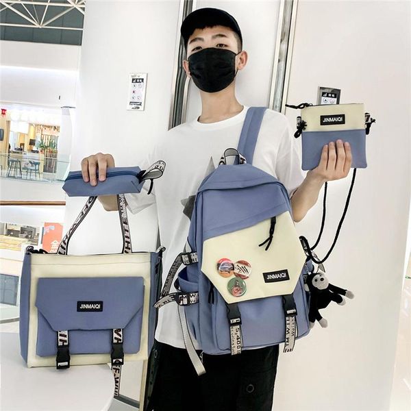 school bags 4pcs/set canvas women backpacks for teenage girls laptravel students book rucksack
school bags 4pcs/set canvas women backpacks for teenage girls laptravel students book rucksack