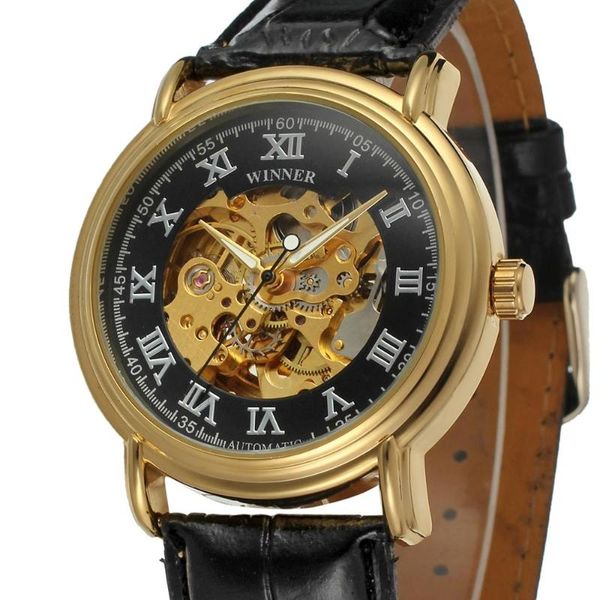 men mechanical watches leather band fashion men's automatic skeleton gold relogio masculino wristwatches, Slivery;brown
men mechanical watches leather band fashion men's automatic skeleton gold relogio masculino wristwatches, Slivery;brown