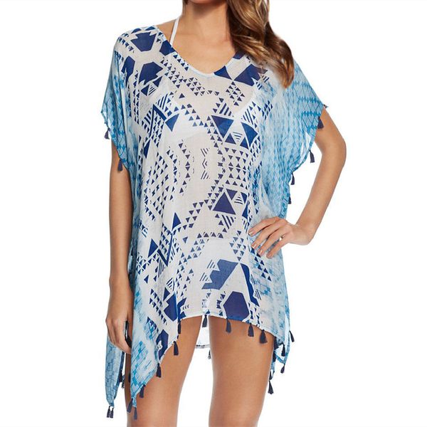 beach cover up with tassel print chiffon swimwear women pareo robe de plage swimsuit saida praia wear #q334 210420, White;black
beach cover up with tassel print chiffon swimwear women pareo robe de plage swimsuit saida praia wear #q334 210420, White;black