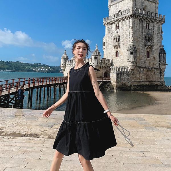 casual dresses dress 2021 summer women's chiffon sleeveless french fashion quality platycodon grandiflorum w75, Black;gray
casual dresses dress 2021 summer women's chiffon sleeveless french fashion quality platycodon grandiflorum w75, Black;gray