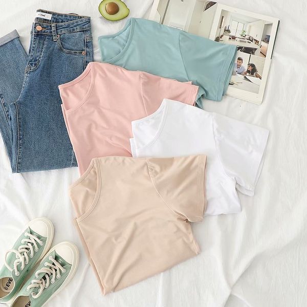 casual dresses oversize women o neck ice silk blouse 2021 summer fashion ladies all-match t-shirt female solid color h3j2, Black;gray
casual dresses oversize women o neck ice silk blouse 2021 summer fashion ladies all-match t-shirt female solid color h3j2, Black;gray